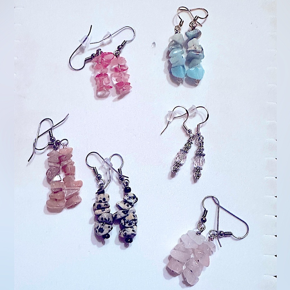 New:Soul_Embellish Elegant 925s Sterling Silver Crystal Beaded Fishhook Earrings